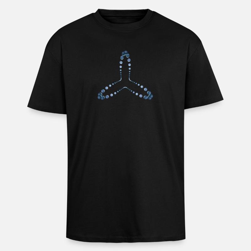atom - Cellular four - Unisex Oversized Heavyweight T-shirt - black