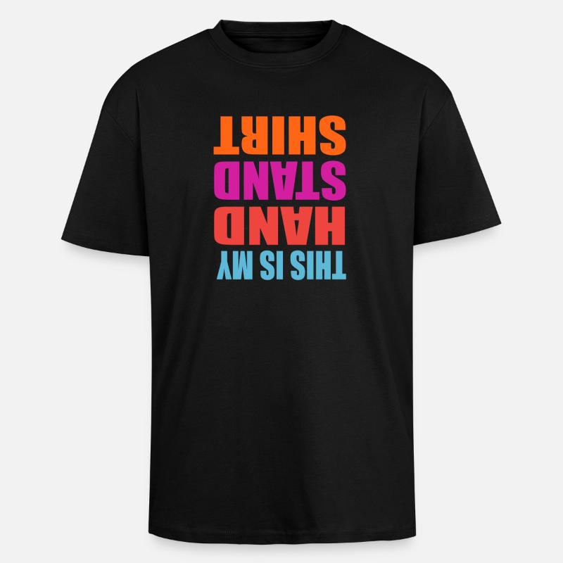 stand de la main - T-shirt unisexe oversize épais - noir
