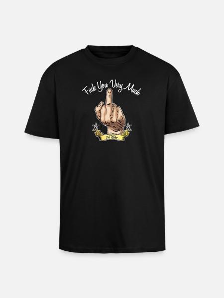 Fuck you very much - Unisex Oversized Heavyweight T-shirt - black
