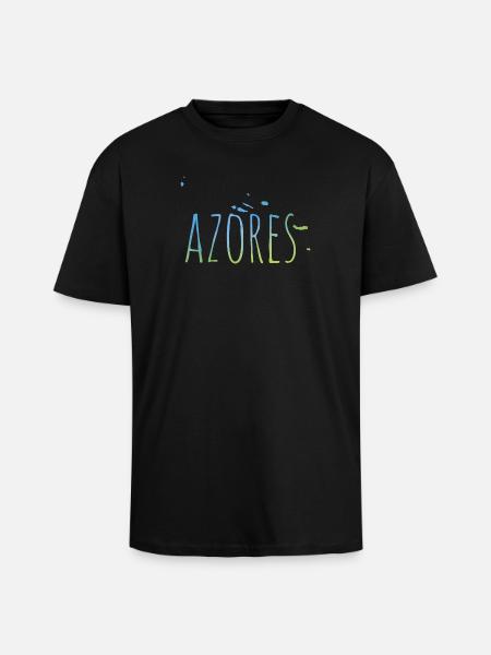 Azores - Oversized Heavyweight Unisex T-Shirt - Schwarz