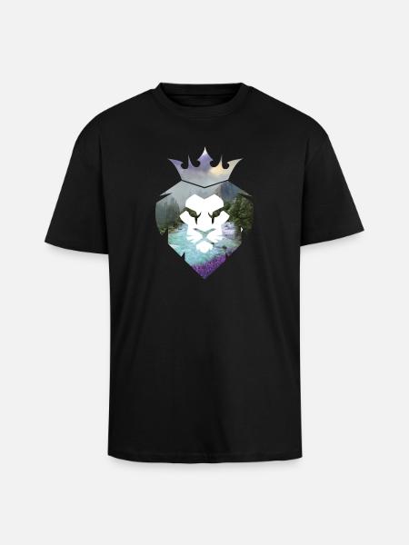 lion - Unisex Oversized Heavyweight T-shirt - black