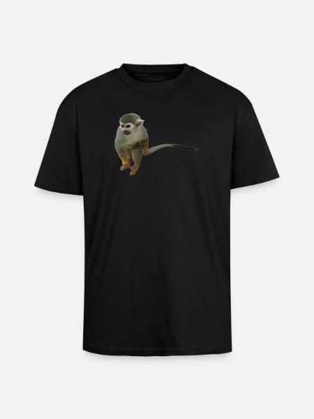 Affe - Oversized Heavyweight Unisex T-Shirt - Schwarz