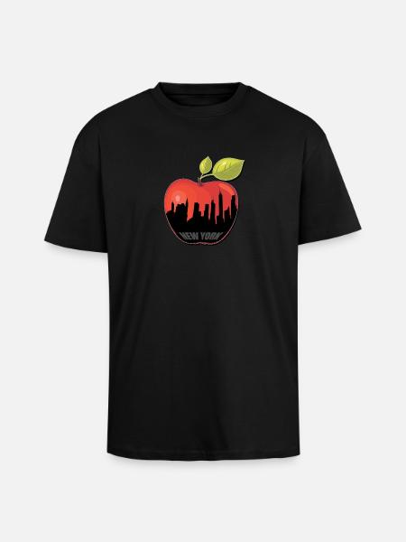 BIG APPLE - T-shirt unisexe oversize épais - noir