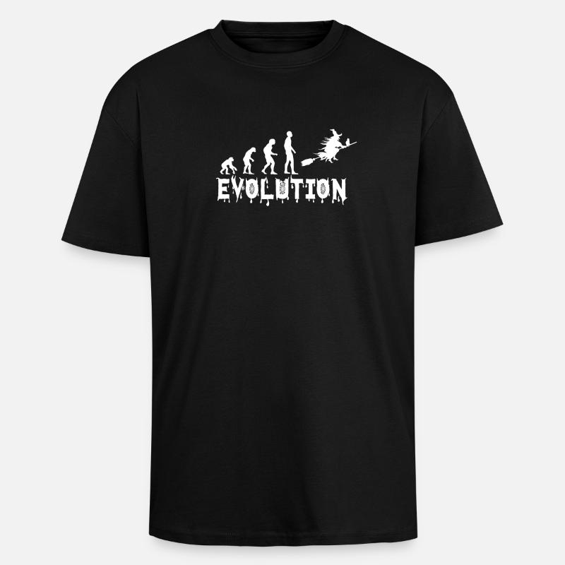 EVOLUTION HEXE Hexerei Zauberin Halloween Geschenk - Oversized Heavyweight Unisex T-Shirt - Schwarz