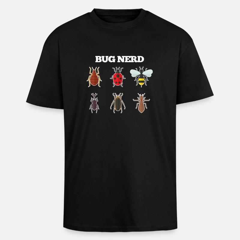 Bug Nerd - Oversized Heavyweight Unisex T-Shirt - Schwarz