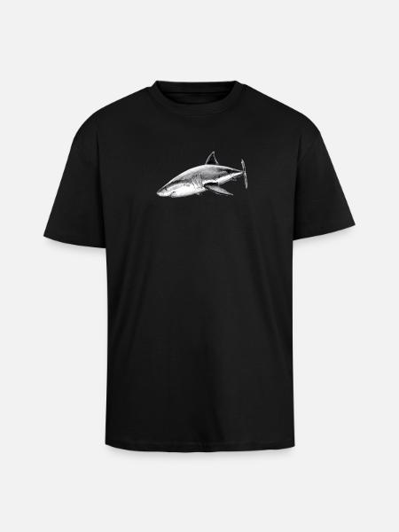 Great white shark - Unisex Oversized Heavyweight T-shirt - black