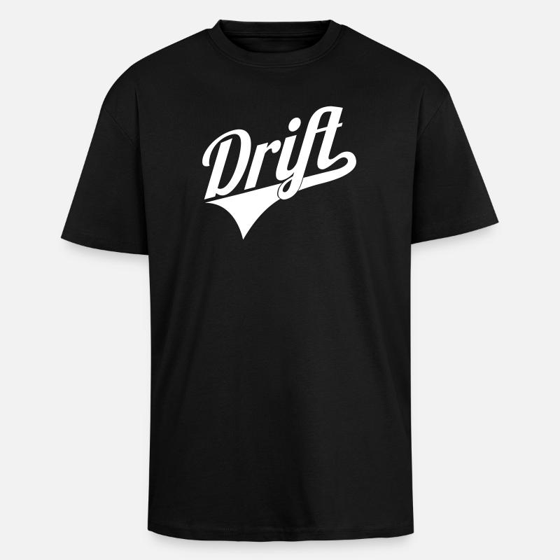 Drift Schriftzug Logo - Oversized Heavyweight Unisex T-Shirt - Schwarz