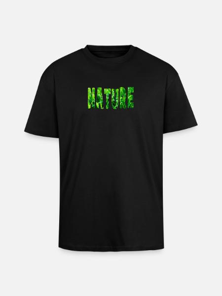 nature - Unisex Oversized Heavyweight T-shirt - black