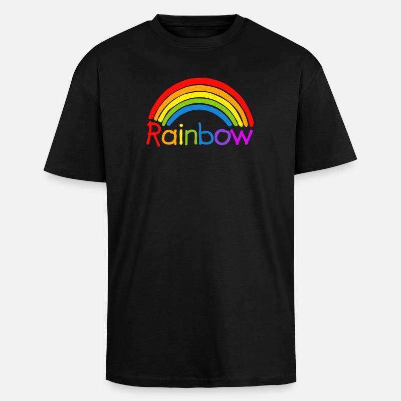 Rainbow regenbogen LGBT - Oversized Heavyweight Unisex T-Shirt - Schwarz
