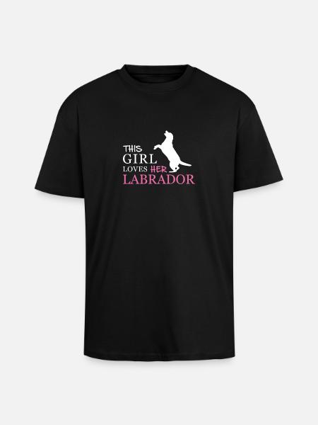 Labrador - Unisex Oversized Heavyweight T-shirt - black