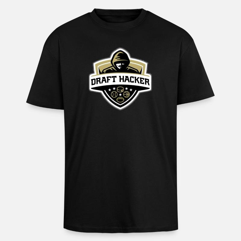 Draft Hacker - Oversized Heavyweight Unisex T-Shirt - Schwarz