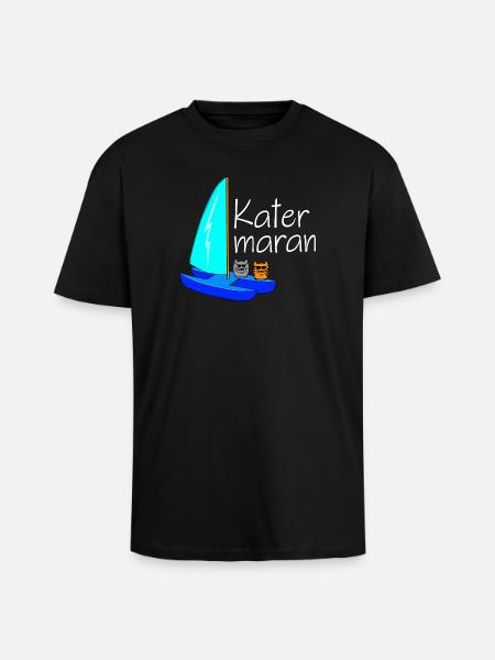 Katamaran - Oversized Heavyweight Unisex T-Shirt - Schwarz