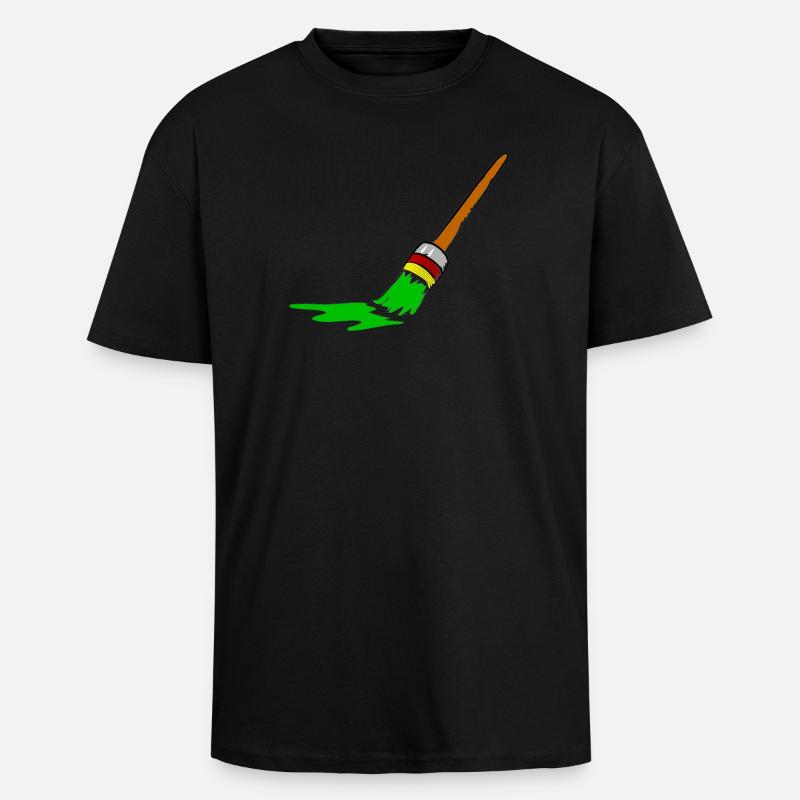 Urban Graffiti Pinsel Design - Oversized Heavyweight Unisex T-Shirt - Schwarz