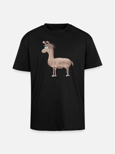 Llama - Unisex Oversized Heavyweight T-shirt - black