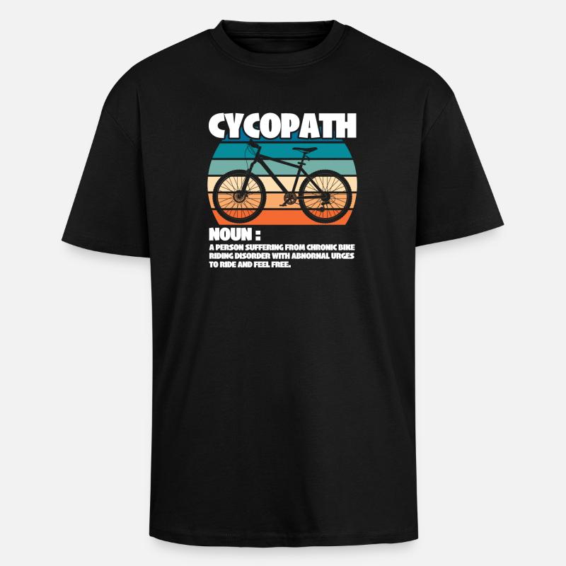 VTT - Cycopath Noun - T-shirt unisexe oversize épais - noir