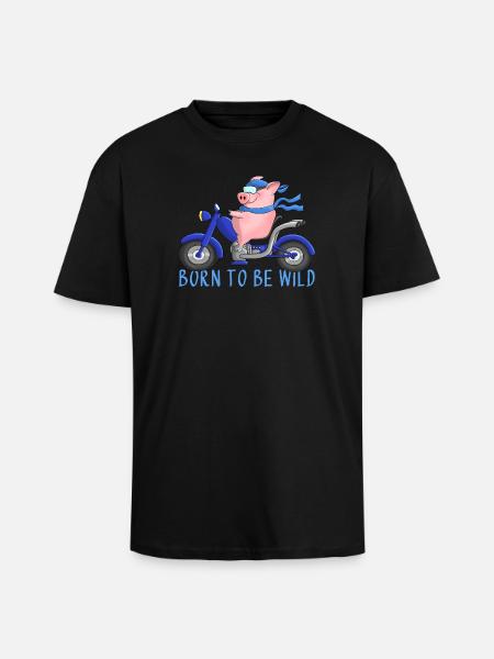 Ulkiger Motorradfahrer - Oversized Heavyweight Unisex T-Shirt - Schwarz