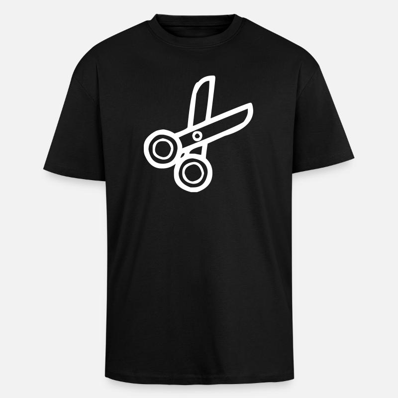 Ciseaux pour couper - T-shirt unisexe oversize épais - noir