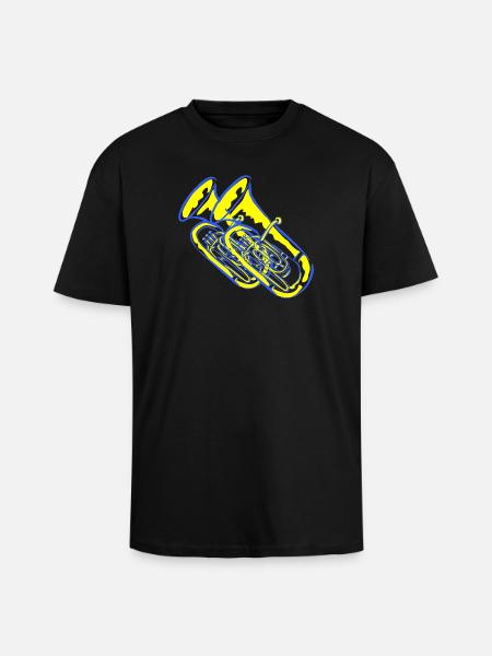 tuba - Unisex Oversized Heavyweight T-shirt - black