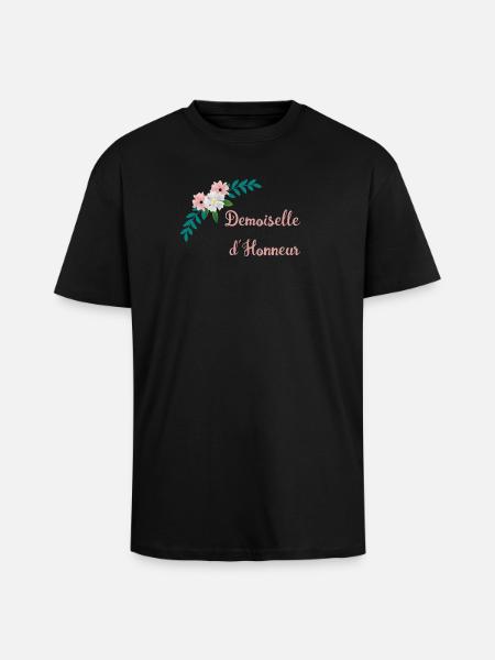 Bridesmaid - Bucolic Collection - Unisex Oversized Heavyweight T-shirt - black