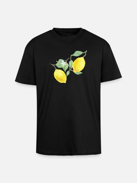 Lemons - Unisex Oversized Heavyweight T-shirt - black