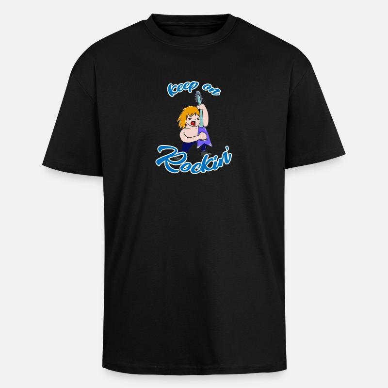 Rock 'n' Roll - Oversized Heavyweight Unisex T-Shirt - Schwarz