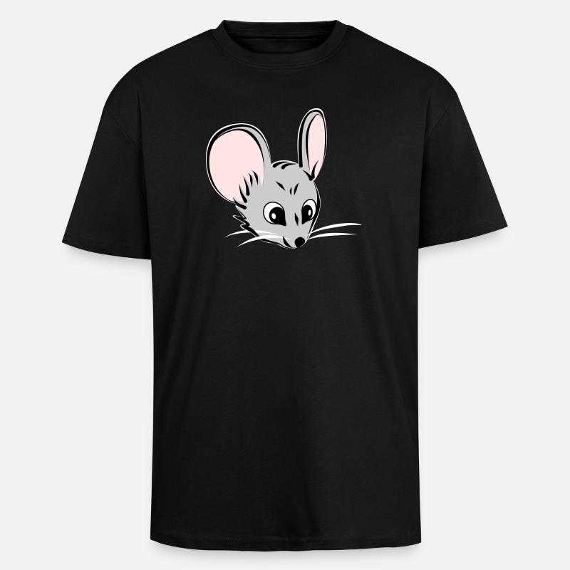 Maus Mauskopf Mäusekopf - Oversized Heavyweight Unisex T-Shirt - Schwarz