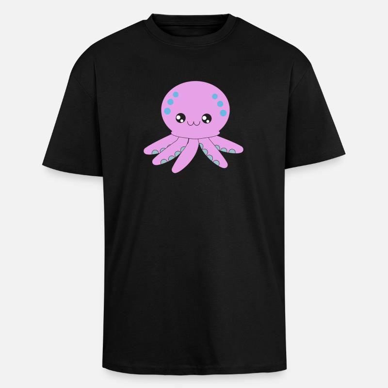 Octopus, octopus, tentacle, underwater - Unisex Oversized Heavyweight T-shirt - black