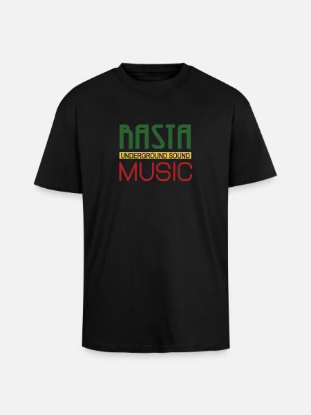 Logo sonore de Nasta Underground - T-shirt unisexe oversize épais - noir