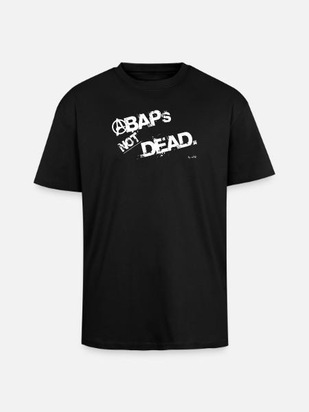 ABAPsNotDead white - Oversized Heavyweight Unisex T-Shirt - Schwarz