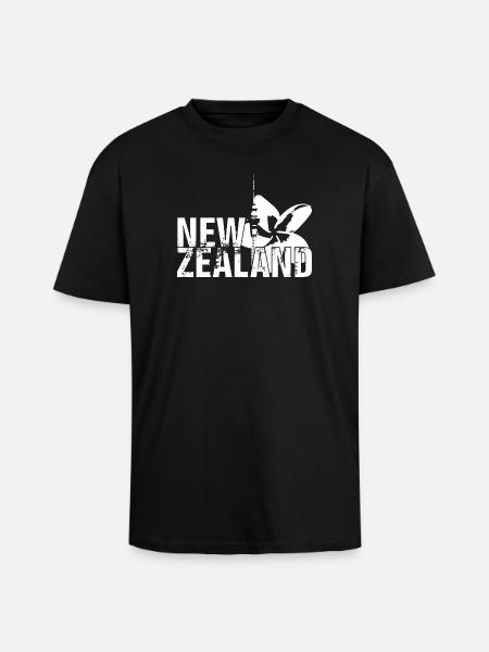 New Zealand - Oversized Heavyweight Unisex T-Shirt - Schwarz