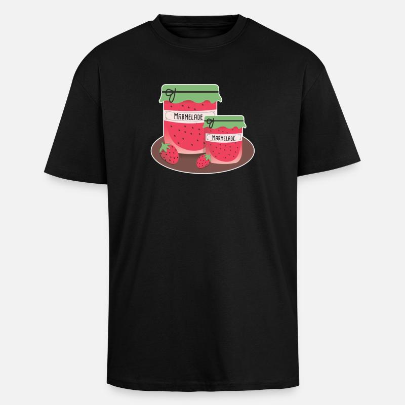 Marmelade - Oversized Heavyweight Unisex T-Shirt - Schwarz