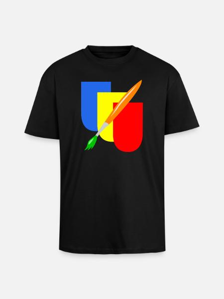 maler wappen handwerk - Oversized Heavyweight Unisex T-Shirt - Schwarz