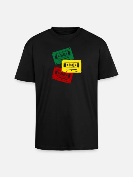 Kassettenfarben Trio - Oversized Heavyweight Unisex T-Shirt - Schwarz
