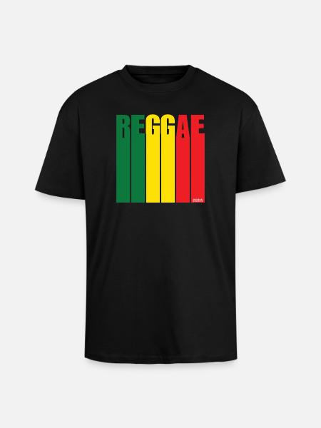 Reggae Farbblock Banner - Oversized Heavyweight Unisex T-Shirt - Schwarz