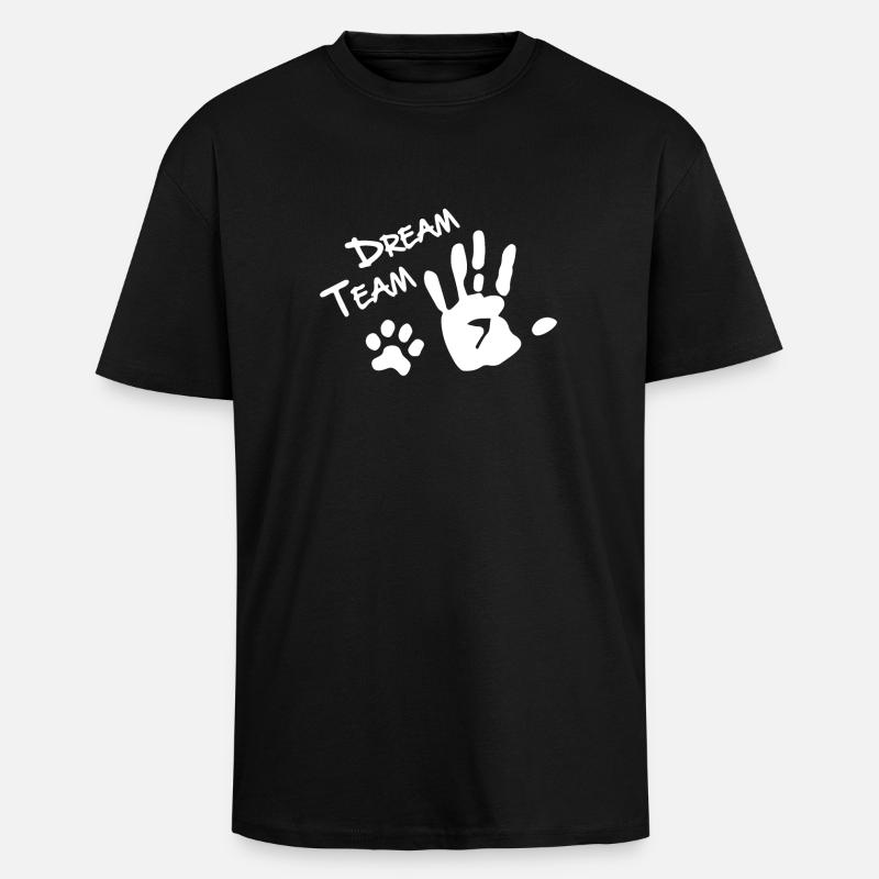 Patte de Chien Dream Team - T-shirt unisexe oversize épais - noir