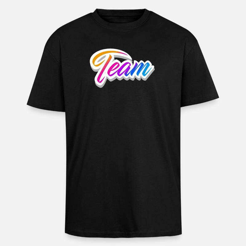 Team - Oversized Heavyweight Unisex T-Shirt - Schwarz