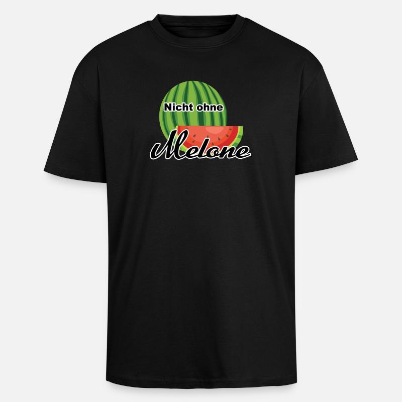 Melone Wassermelone Somme - Oversized Heavyweight Unisex T-Shirt - Schwarz