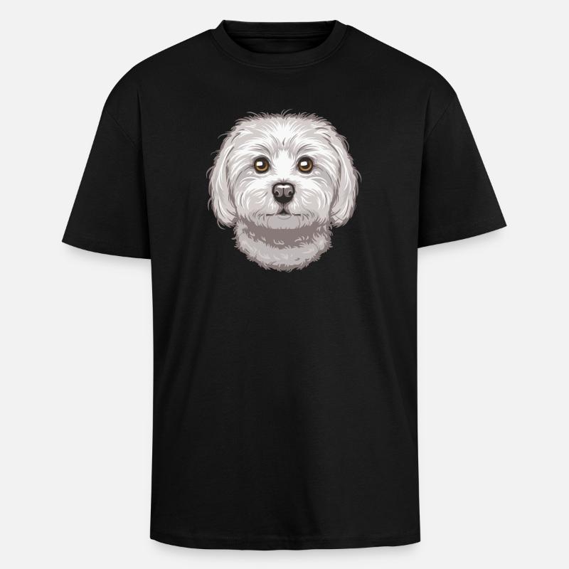 Maltese - Oversized Heavyweight Unisex T-Shirt - Schwarz