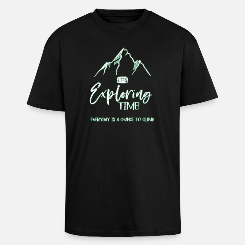 montée - T-shirt unisexe oversize épais - noir
