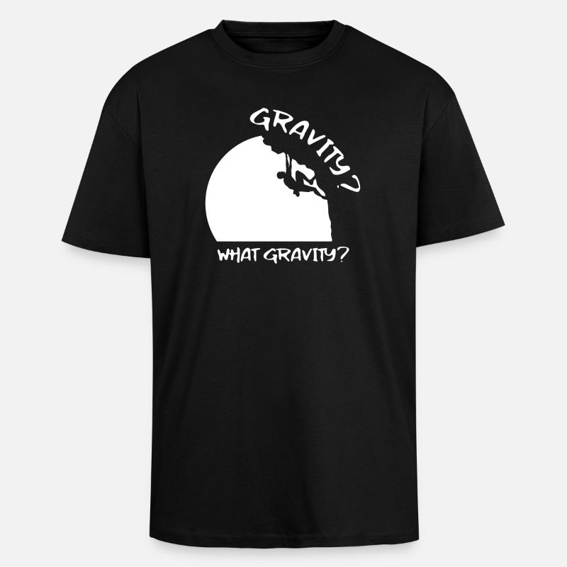 Felsklettern Bergsteigen Boulder Klettern Spruch - Oversized Heavyweight Unisex T-Shirt - Schwarz