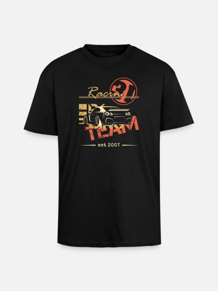team racing gtr car gift idea - Unisex Oversized Heavyweight T-shirt - black
