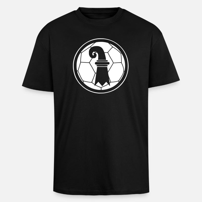 Fussball Basel - Oversized Heavyweight Unisex T-Shirt - Schwarz