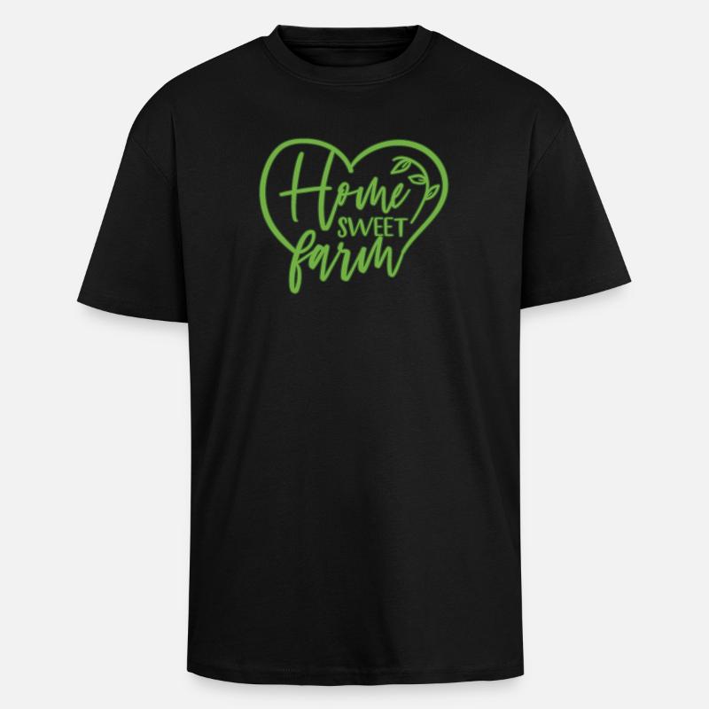 Bauernhof - Oversized Heavyweight Unisex T-Shirt - Schwarz