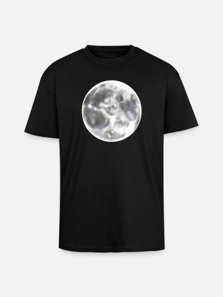 Full moon moon night - Unisex Oversized Heavyweight T-shirt - black