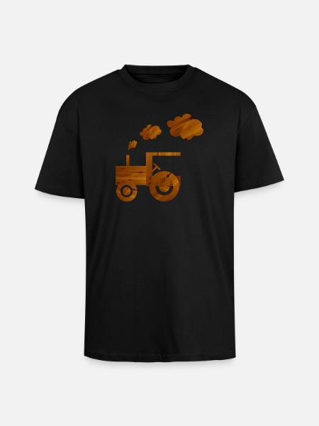 tractor - Unisex Oversized Heavyweight T-shirt - black