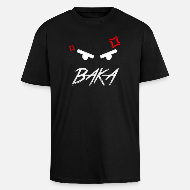 Baka Expression dans l’anime - T-shirt unisexe oversize épais - noir