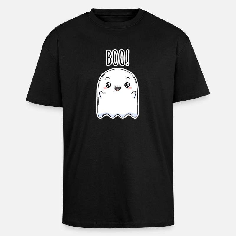 Halloween Geist - Oversized Heavyweight Unisex T-Shirt - Schwarz