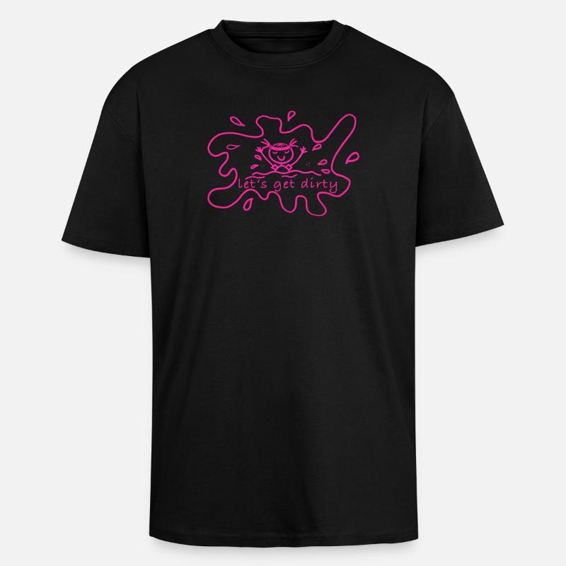 Mud run - Unisex Oversized Heavyweight T-shirt - black