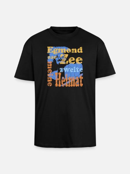 Egmond aan Zee - Oversized Heavyweight Unisex T-Shirt - Schwarz
