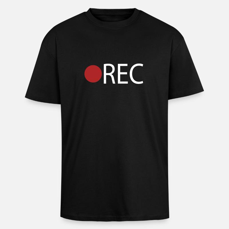 REC Recording - Oversized Heavyweight Unisex T-Shirt - Schwarz